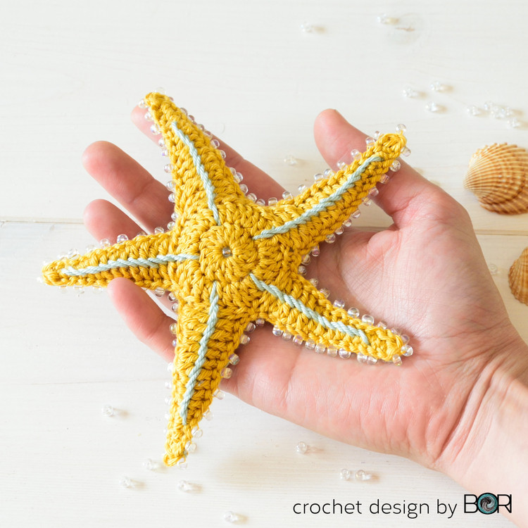 Starfish - Tengeri Csillag - horgolás minta